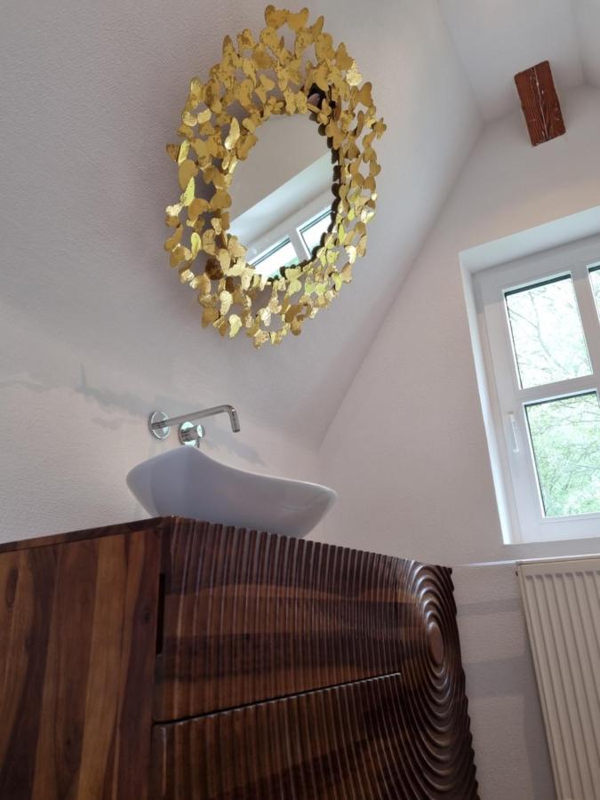 5 Sterne Bahnhoftraum, Appartement "Waldliebe" 133Qm, Grosse Terrasse 70Qm, Qr Code Scannen Fuer Virtuellen Rundgang, Premium Ausstattung Braunfels Kültér fotó