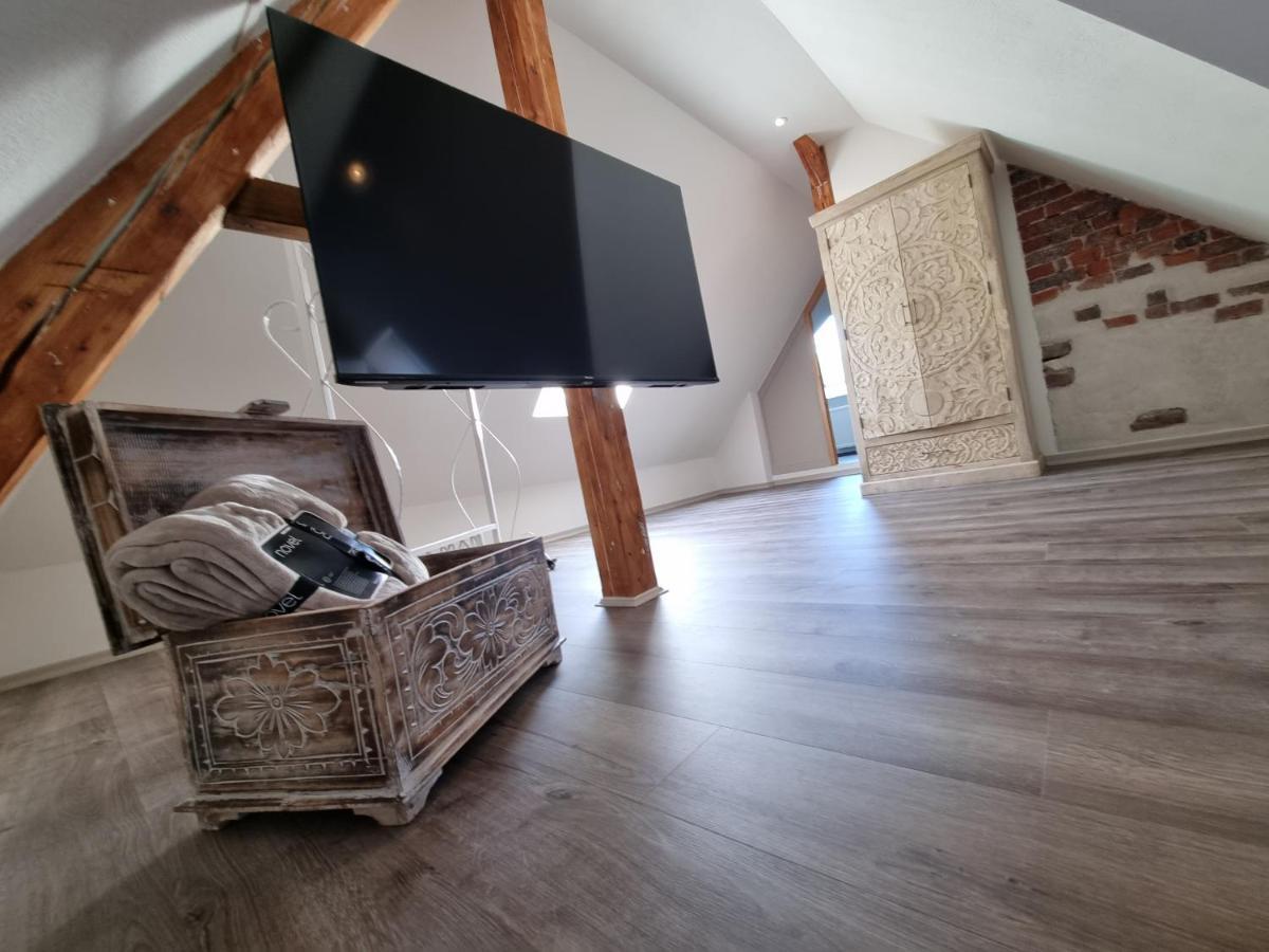 5 Sterne Bahnhoftraum, Appartement "Waldliebe" 133Qm, Grosse Terrasse 70Qm, Qr Code Scannen Fuer Virtuellen Rundgang, Premium Ausstattung Braunfels Kültér fotó